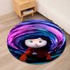Coraline Printed Round Rug Carpet Chair Rug Area Rug Entryway Doormats,for Office Chair Living Room Bedroom Kitchen Room.