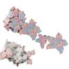 Embroidery Label Cartoon Flower Color Petal Hand Account Diy Webbing Clothing Accessories Water-Soluble Embroidery Lace Cloth Sticker