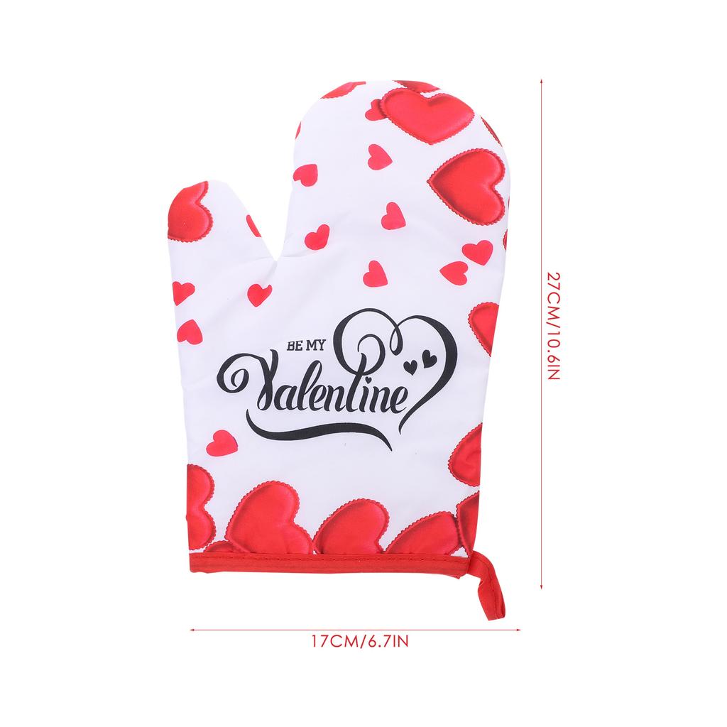 1Set Baking Mitts Heat Insulating Gloves for Oven Microwave Grill Anti-Scald Protective Mitts for Home Kitchen Use Easy Clean