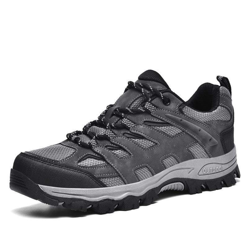 Men's outdoor mesh shoes low-top hiking shoes wear-resistant hiking casual sports shoes breathable men's shoes lightweight