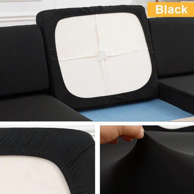 Einfarbiger Sofa-Sitzkissenbezug, elastischer Schutz, deckt Haustiere und Kinder ab, waschbar, abnehmbarer Sofakissenbezug, Möbelschutz