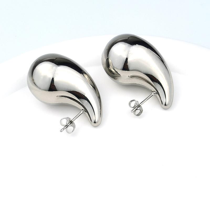 

Simple water droplets, earrings, high-gloss studs, design earrings personality
