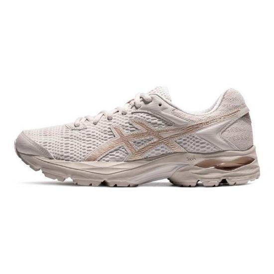 Asics Gel-Flux 4 Comfortable Sports Fabric Synthetic Leather Durable Low-Top Running Shoes Women Sneaker Beige Gold 1012A523-252