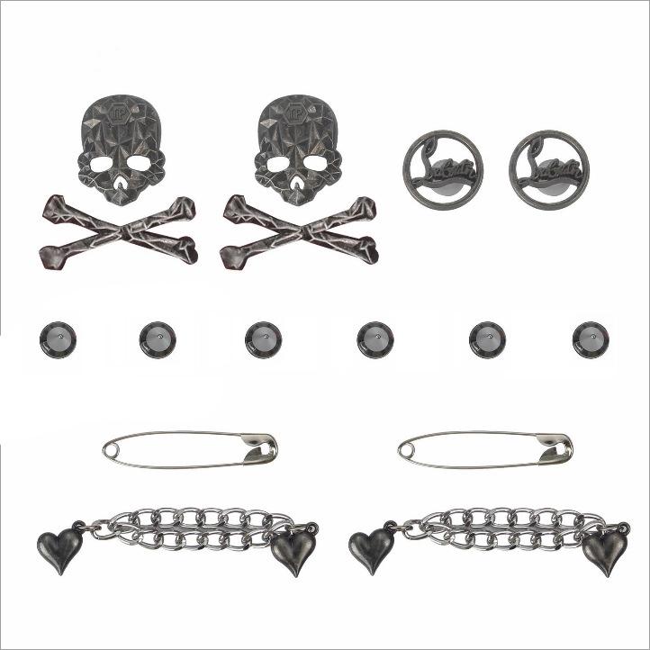 

Готические панк туфли с черепом и крестом, с отверстиями, со съемными металлическими заклепками и пряжкой для DIY.