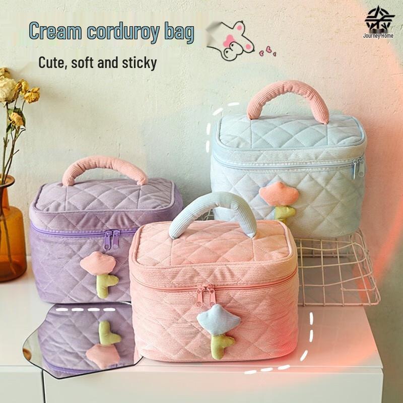 Портативный вельветовый органайзер для косметики и туалетных принадлежностей LvTuJia