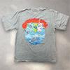Grateful Dead Tanzende Bären Grafik T-Shirt Herren Medium Grau Blau Säurewaschung T-Shirt