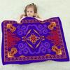 Aladdin 1992, Magic Carpet Throw  Blanket Aesthetic Art Flannel Blanket Portable Home Travel Camping Sofa Picnic Thickening Flan