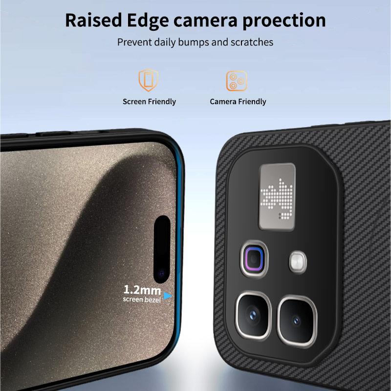 Luxury Carbon Fiber Pattern Case For INFINIX Note 60 Pro 50X 50S 50 40 Pro Plus Soft Frame Lens Full-protector Shockproof Cover