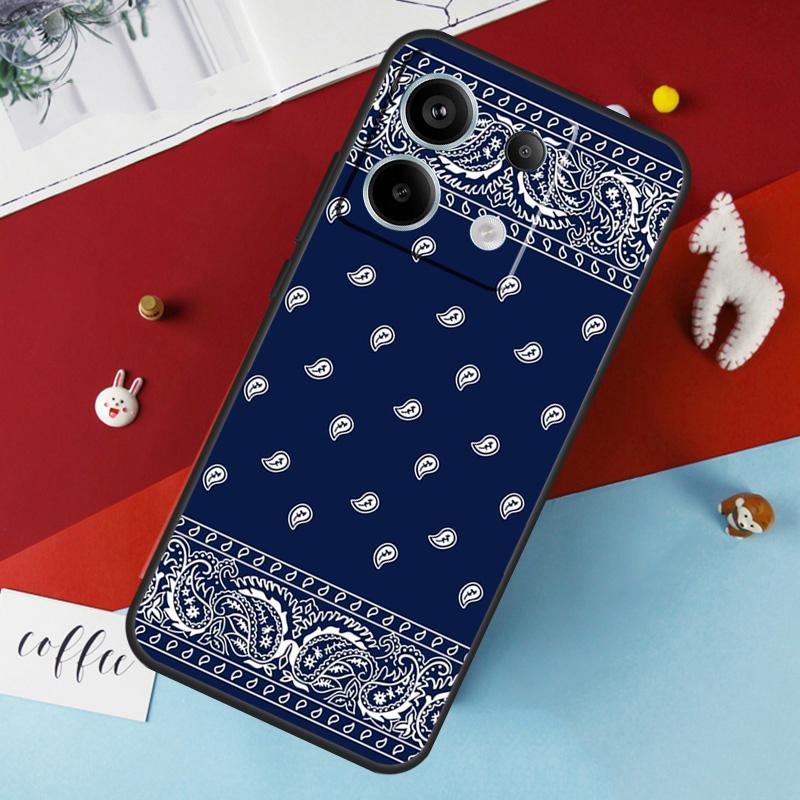 

Черный чехол Bandana Paisley для Xiaomi Redmi 13C 12C 10C 9C 10A Redmi Note 11 9 10 12 13 Pro 9S 10S 11S 12S Cover Redmi Note 9 Pro