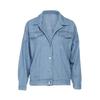 Frauen Retro Oversize Lose Knopf Jacke Casual Denim Jeans Taschen Mantel Outwear