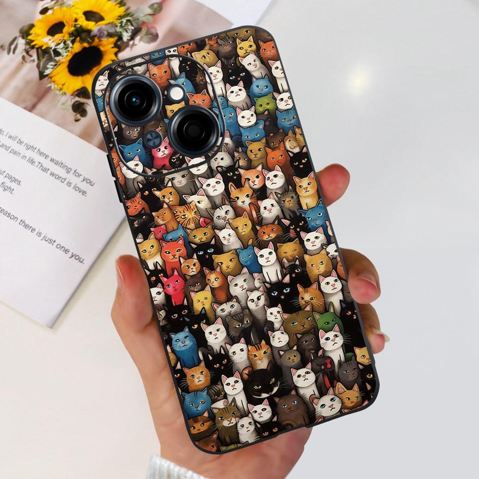For Tecno Spark GO 1 / Spark GO 2025 / Pop 9 Phone Cover Case Cool Cartoon Dragon Space Man Cute Cat Funda Soft Black Silicone