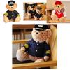 Cute Captain Teddy Bear Plush Toy For Kids And Aviation Enthusiasts