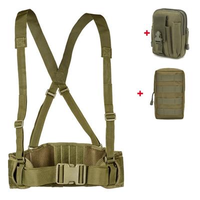 Wojskowy Taktyczny Pas Molle Specjalny 1000D Nylon Paintball Bitwa Wygodny Pas Bojowy Kształt H Regulowany Miękko Wyściełany
