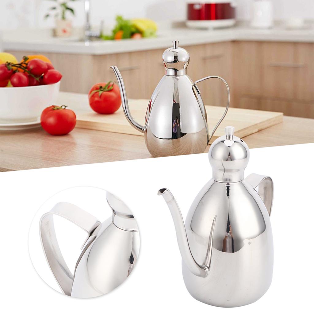 Ölspender Edelstahl Ölflasche Auslaufsicher Essigtopf Küchenaufbewahrungsbehälter 0,25 l