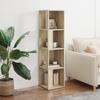 Corner Shelf Sonoma Oak Finish 33 X 33 X 132 Cm Engineered Wood