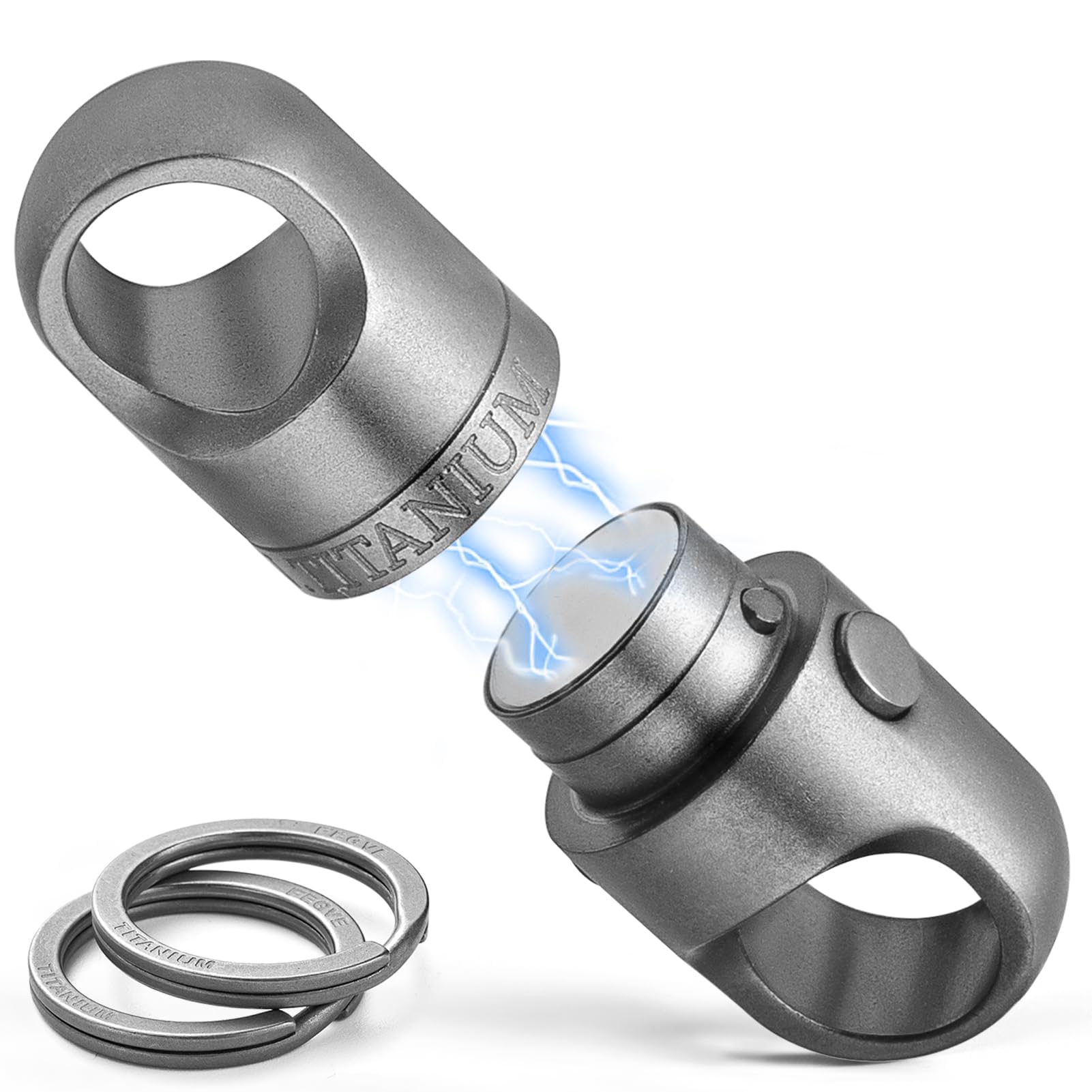 

TISUR Титановый Магнитный Релизер Веса Прочная Магнитная Система Защиты с Вращающимся Раздельным Брелоком Быстрого Снятия с Кольцом для Ключей 1 Магнитный