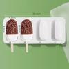 2 Sets Silicone Popsicle Molds Creative Ice Cream Mold 4 Cavities Ice Pop Mold