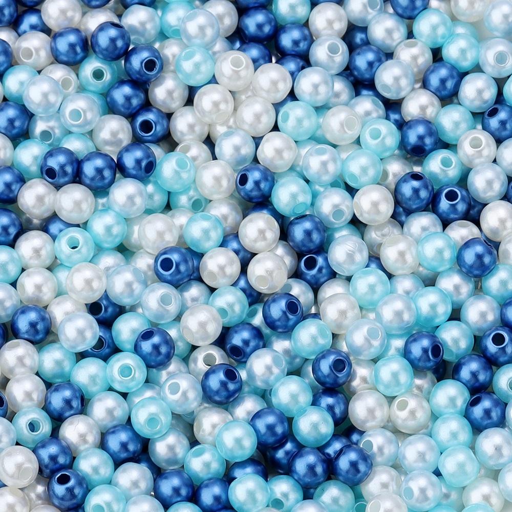 50-1000pcs/Lot 3/4/5/6/8/10/12mm Round Acrylic Plastic Beads ABS Imitation Pearl Beads Loose Spacer Bead For Jewelry Making