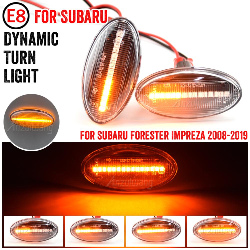 2X LED Dynamic Side Marker Lamp Turn Signal Light Side Repeater For Subaru Impreza Wrx Sti Subaru Forester