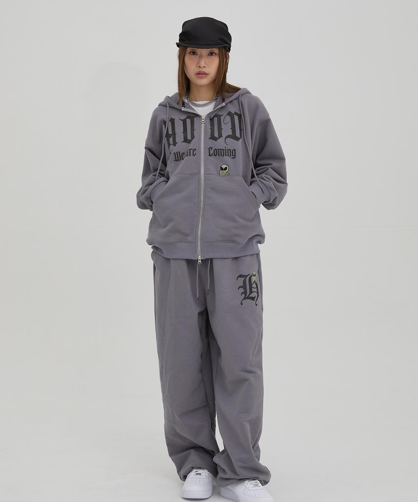 HOODHOOD H Logo Alien Sweatpants Charcoal