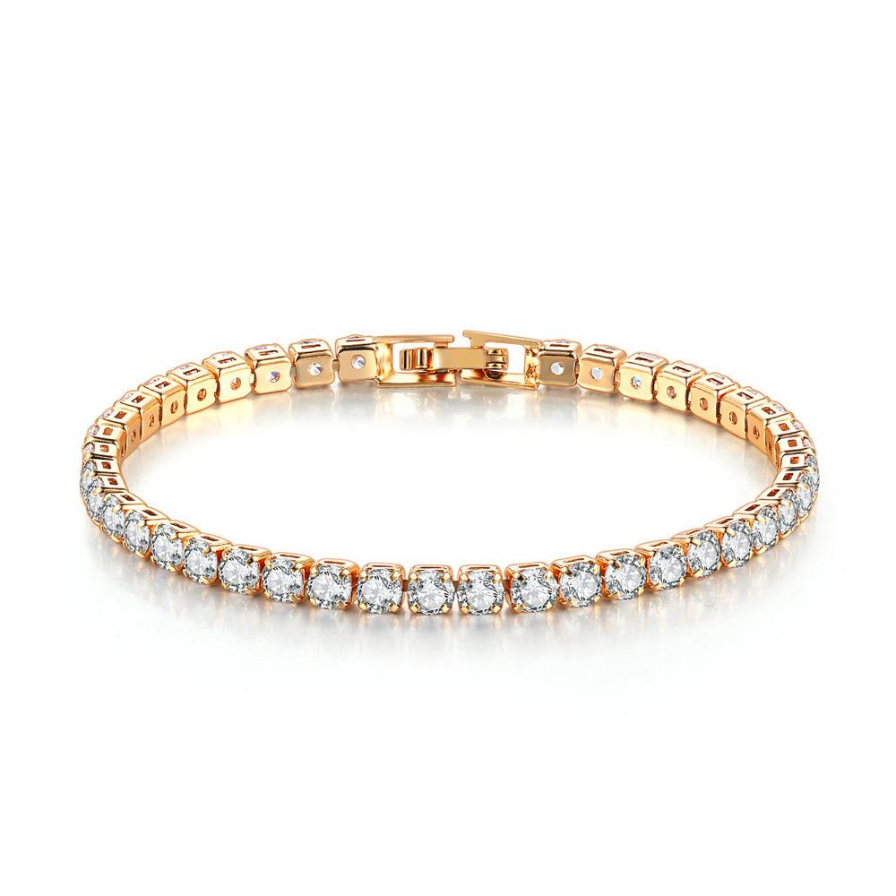 4.0 Zircon Full Diamond Tennis Bracelet - High-End Luxury Jewelry, Colorful & Elegant Design