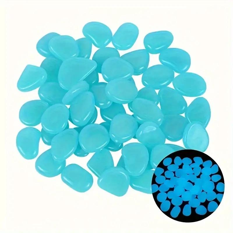 1000Pcs Luminous Garden Stones, Vibrant Glowing Plastic Stakes For Pathway, Space & Garden Decor, Metal Art Display Accessories