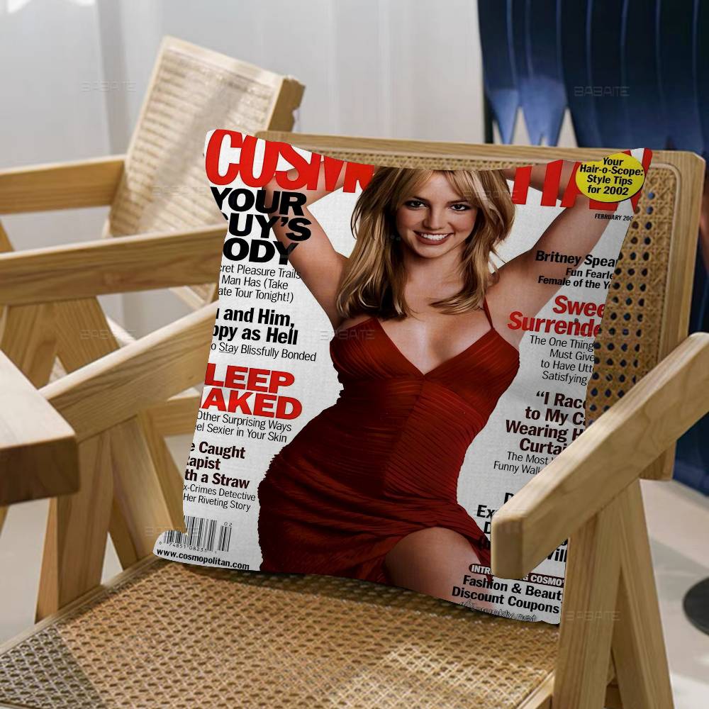 B-Britney S-Spears Office Cushion Pillowcase Car Cushion Cover45X45CM Lumbar Pillowcase Sofa Pillowcover