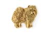 Chow Chow - Broche de cachorro em caixa decorativa, pino elegante banhado a ouro, pino de lapela da marca Art-Dog