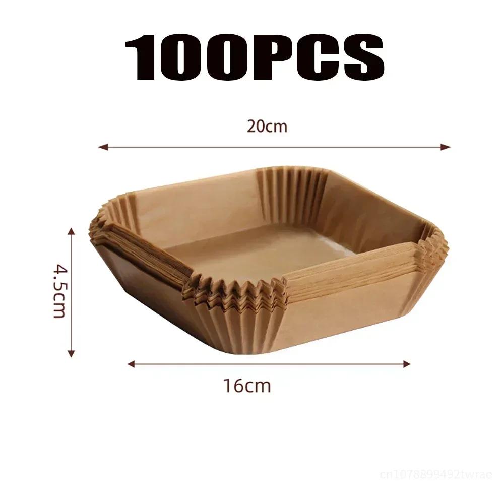 Air Fryer Paper Liner Non-fat Paper for Air Fryer Round Paper French Fries Oven Accessories Hamburger Ninja Nonstick Parchment