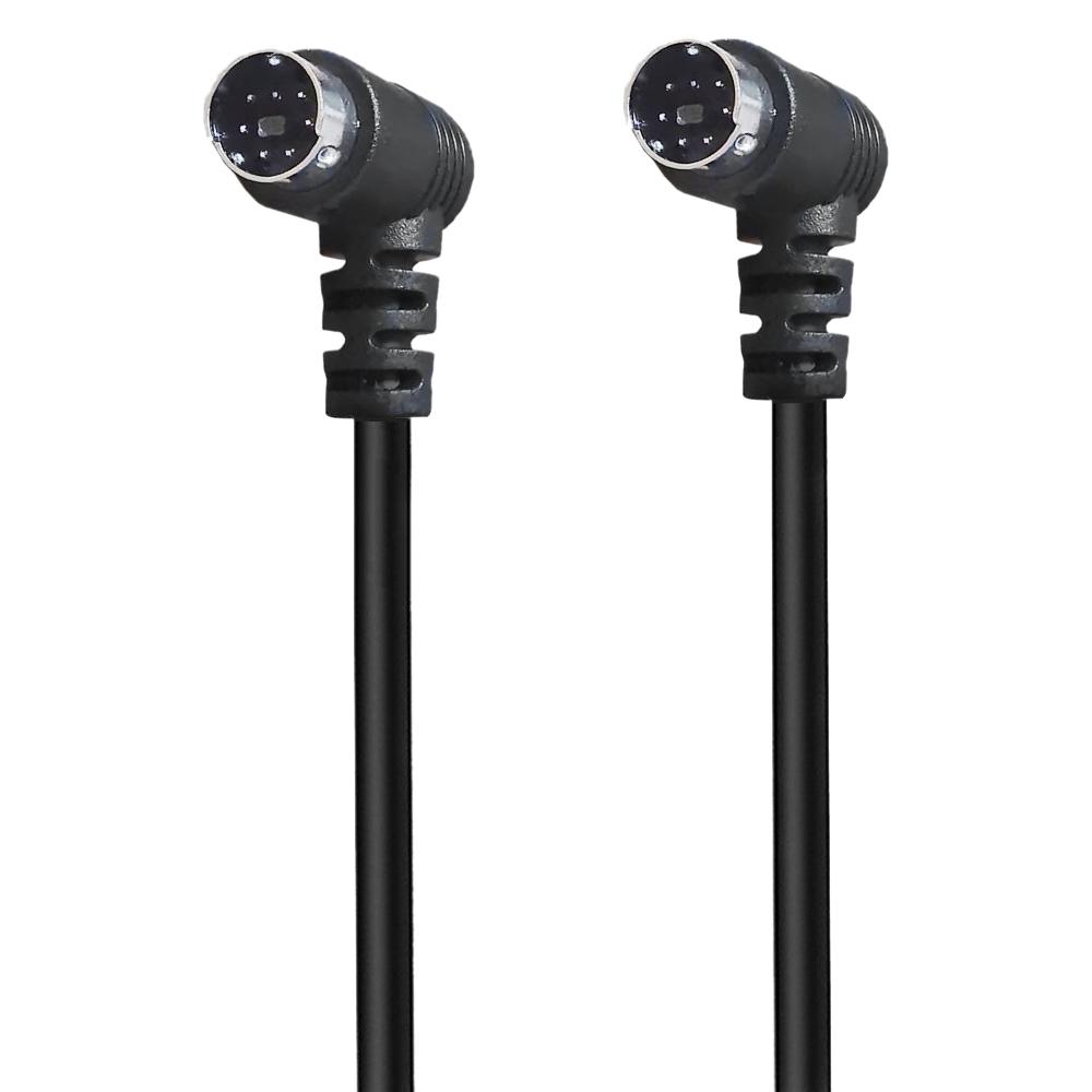 0.5m Mini DIN 7 Pin S-Video Cable Elbow Male to Elbow Male Audio Video Transfer Cord