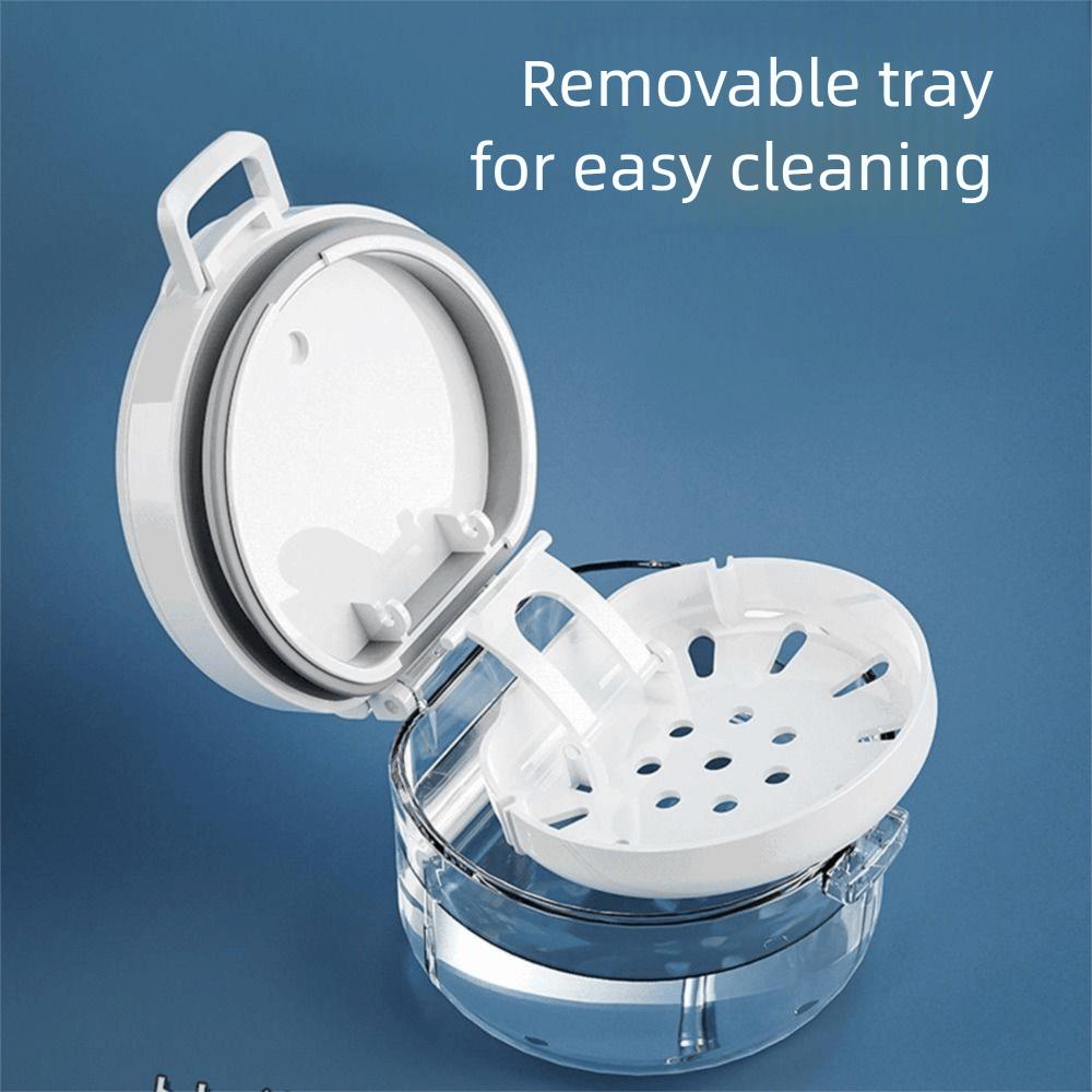 Double Layer Orthodontic Retainer Box Leak-proof Magnetic Cap Braces Storage Case Portable with Cleaning Brush