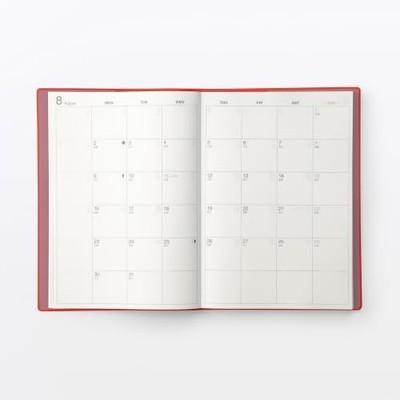 MUJI 2027 Monthly Weekly Planner Schedule Book Red Dec 2026 A6