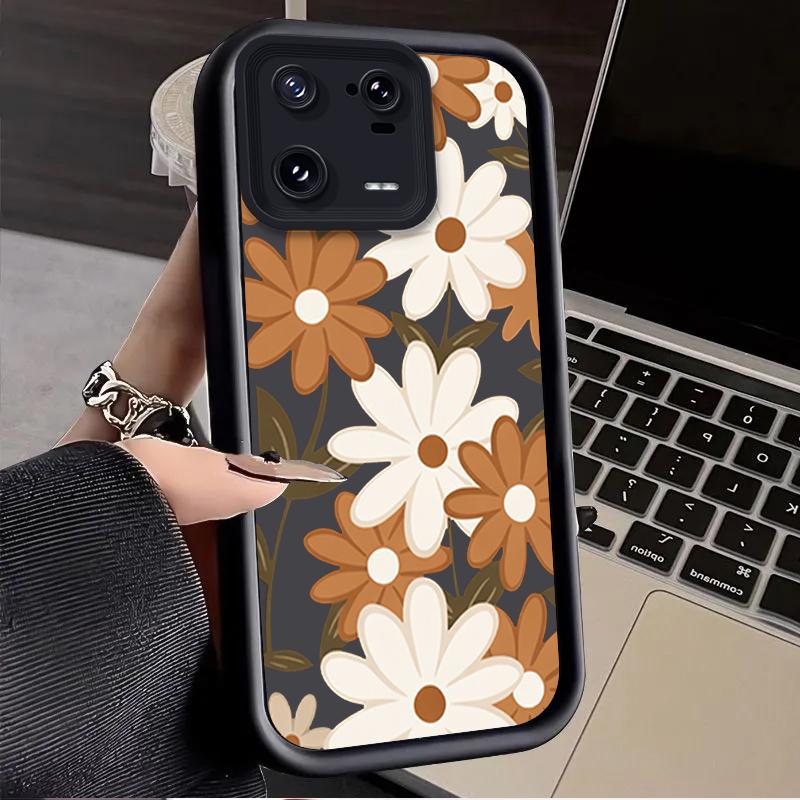 Cute Hand Drawn Flora Case for Xiaomi Mi 15 Pro 14 14T 13 13T 12 11 Lite 11T POCO X7 X6 5G X5 X3 NFC F6 F5 M7 M6 4G Cover Funda
