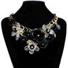 Damen Halskette Bunt gemischt Blumenstil Kette Geflochten Choker Damen Drehmoment Ohrringe