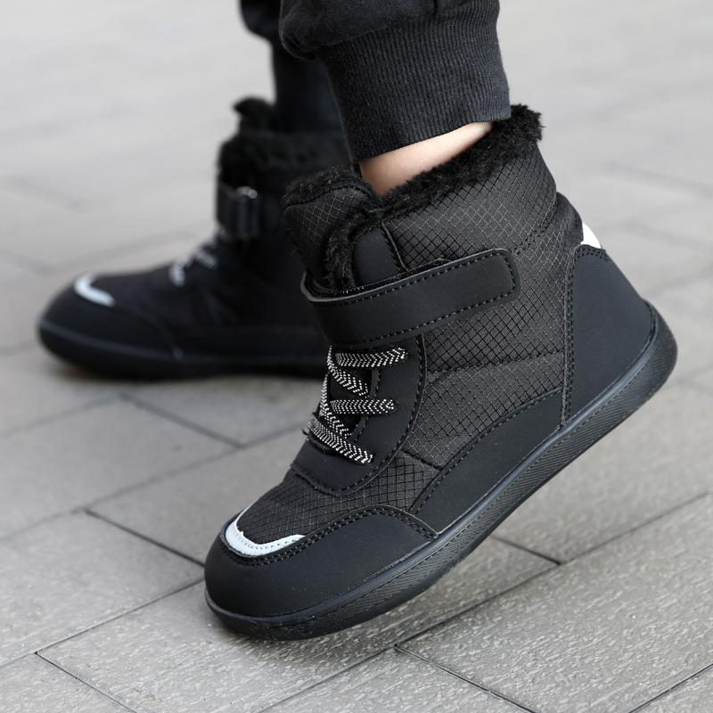 Winter new children's snow boots cotton shoes male and female classmates Korean version versatile velvet thickened warm boots waterproof and wear-