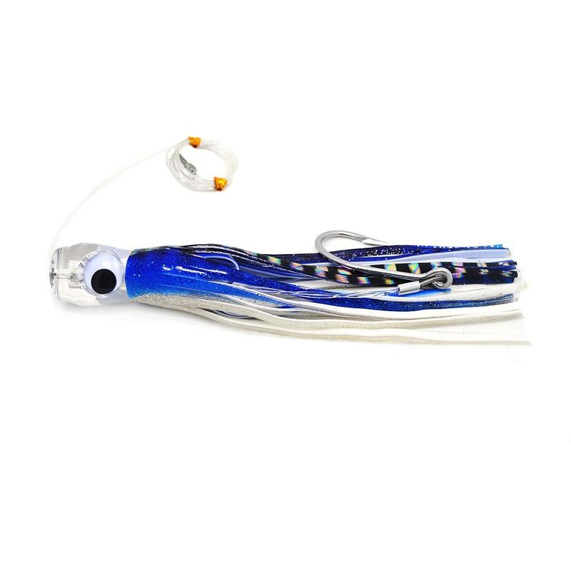 Topline 6.5Inch 43g Boat Big Game Tuna Marlin Fishing Bait Resin Octopus Squid Skirt Bionic Trolling Lure for Wahoo Saltwater (Blue,6.5 inch&43g) синий