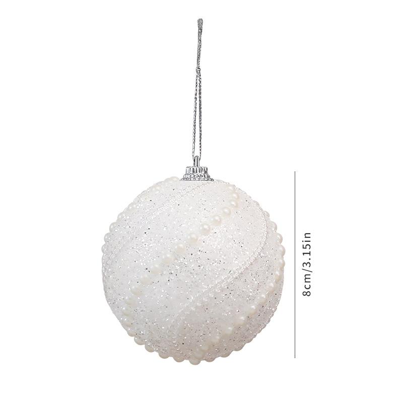 8cm Stoffbezogene Weihnachtskugeln Baumschmuck für Feiertagsdeko Heimparty Geschenk Dekorationen