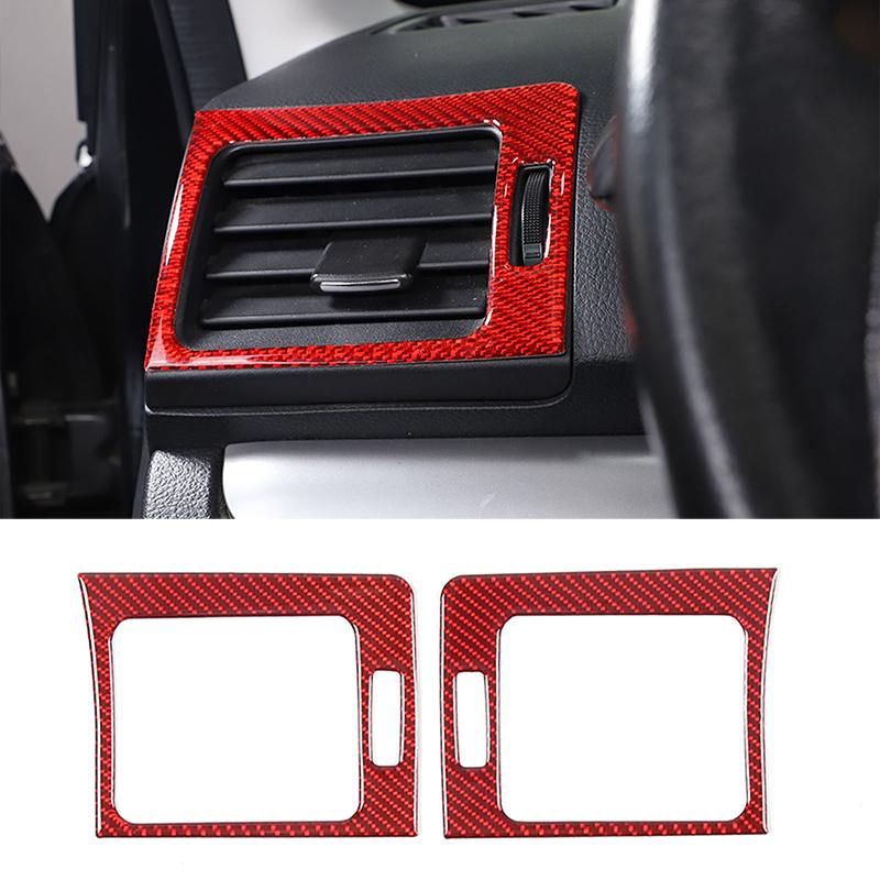 For Subaru Forester 2013-2018 Red Soft Carbon Fiber Interior Kit Dashboard Console Gear Shift Panel Decoration Trim Stickers