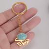 Porte-clés Script Arabe Saphir Dreamtimes pour Femmes Tendance Islam Allah Bijoux Acier Inoxydable Pendentif Accessoires Cadeau