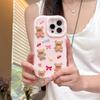 For iPhone 16 Pro Max Silicone Case Shockproof Anti Slip Cute Five Bears Design Phone Back Cover