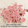 20pcs Cherry Tree Diorama Cherry Tree Railway Model Pink Flower Tree Model Model Tree for Potted Landscape Iron Wire Architectural Model Scenery