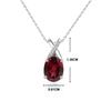 Elegant and Noble S925 Silver Pendant Necklace Natural Garnet Gemstone Fine Jewelry for Women's Anniversary and Engagement Gifts