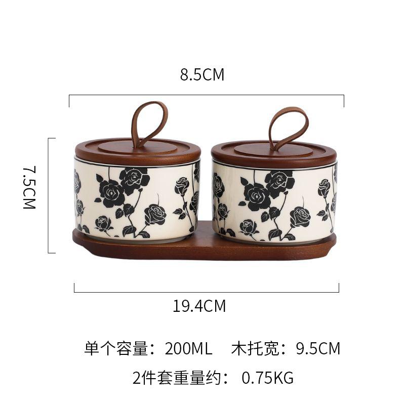 Tea storage Ceramic storage tank household sealed high appearance level coffee can food storage
