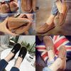 Suede Women Fashion Casual Flat Moccasin Comfy Loafer Shoes Big Size**