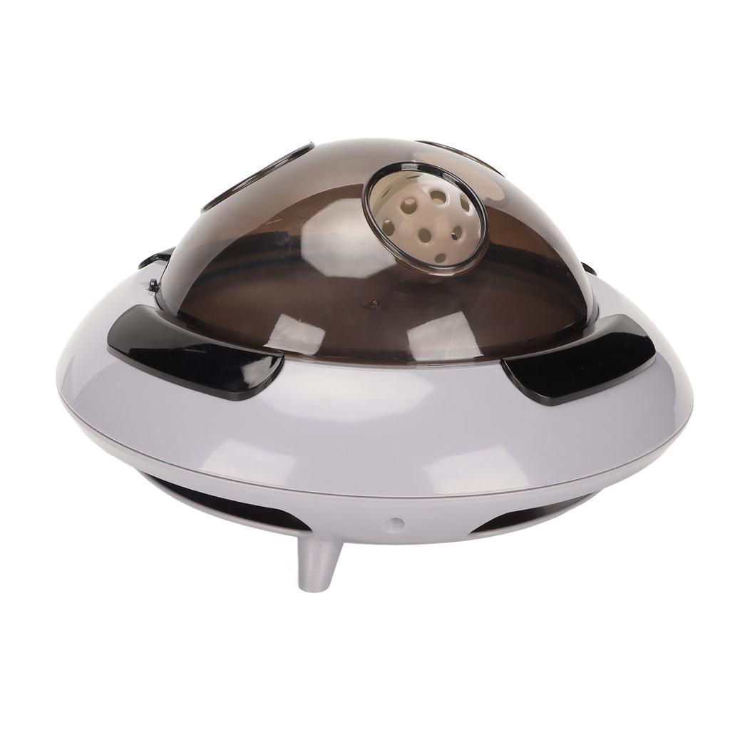 Katze Elektrisches Feder Spielzeug Geräuscharm Langeweile Abbau Fliegende Untertasse Form Interaktives Lustiges Katzenspielzeug für Bewegungstraining