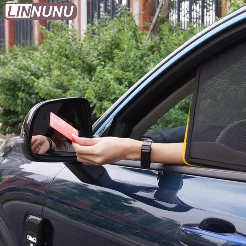 Linnunu for Lynk & Co 05 Lie Car Sunshade Magnetic Mesh Curtain Side Window Sun Shade Uv Protection Visor Summer Accessories