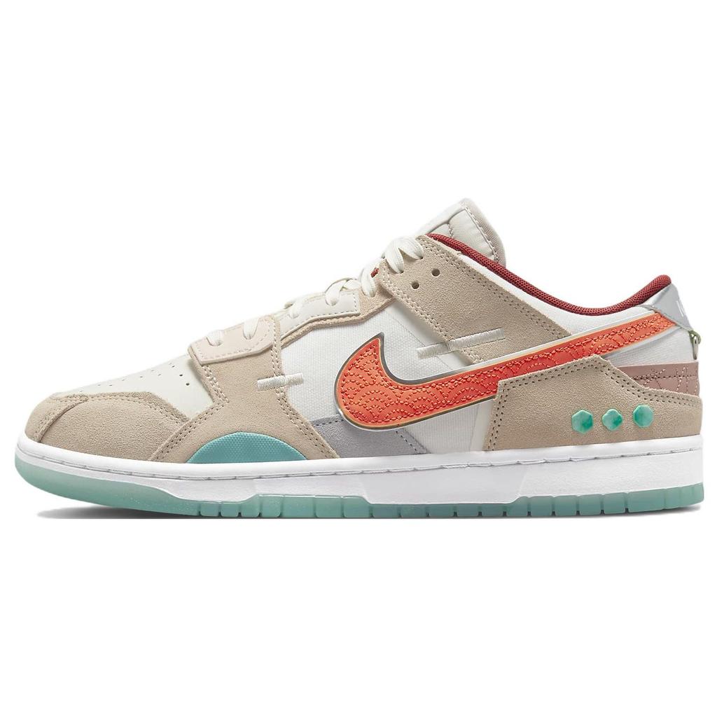 Nike Dunk Low Scrap Shapeless, Formless, Limitless Men Sneakers Cream Sail Rush-Orange DQ4975-181
