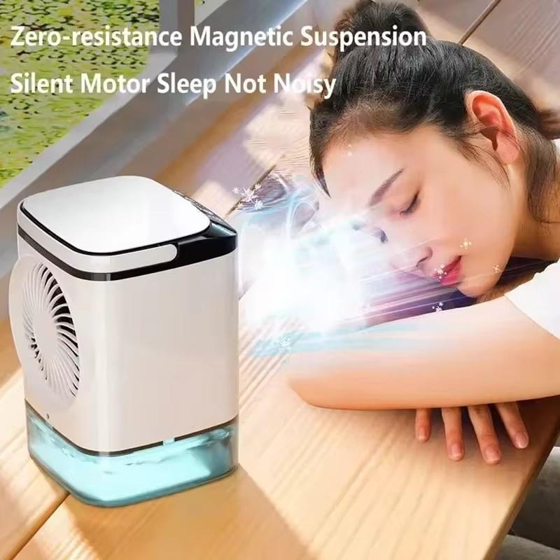 USB Desktop Fan Mini Water Cooling Fan Small Air Conditioning Office Dormitory Spray Humidification Fan Cooler Large Water Tank