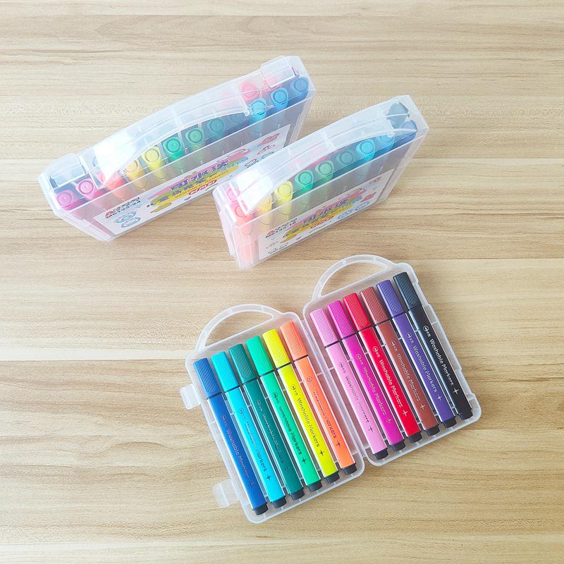 18-Color Triangular Grip Markers for Kids - Ideal for School, Art, DIY, Journals