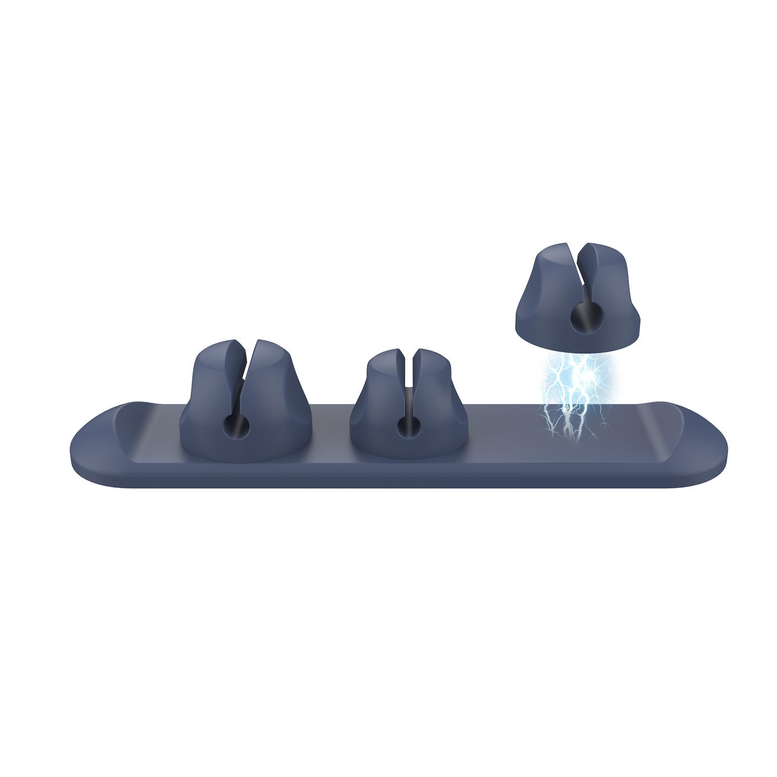 Data Cable protection Cover Charging Wire Magnetic Cable Organizer Silicone Desktop Data Cable Strong Adhesion Magnetic Clips S синий